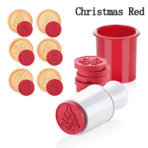 6pcs/set Cartoon Stamps Moulds Christmas Tree Cookie Tools Cake