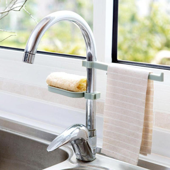 Sink Hanging Storage Rack Storage Holder Sponge Bathroom Kitchen Faucet
