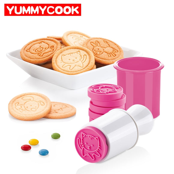 6pcs/set Cartoon Stamps Moulds Christmas Tree Cookie Tools Cake